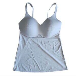 Rhonda Shear 1X Built-In Bra Camisole Tank Top Smoothing Plus Shapewear Cami
